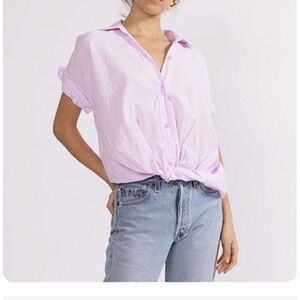 Stateside Twist Tie Front Pink Shirt